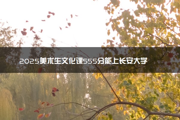 2025美术生文化课555分能上长安大学吗