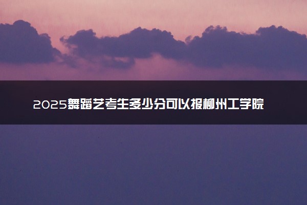 2025舞蹈艺考生多少分可以报柳州工学院