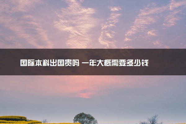 国际本科出国贵吗 一年大概需要多少钱
