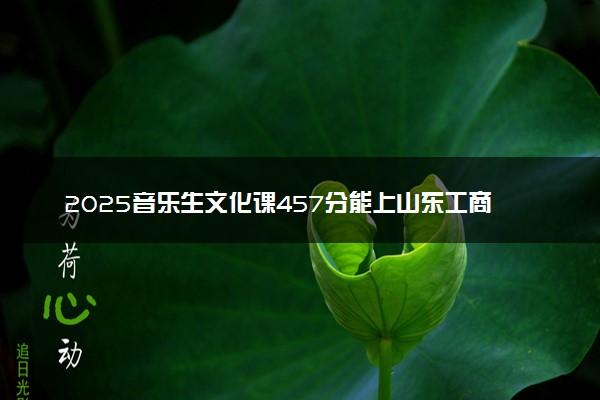 2025音乐生文化课457分能上山东工商学院吗