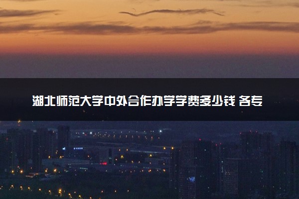 湖北师范大学中外合作办学学费多少钱 各专业收费标准