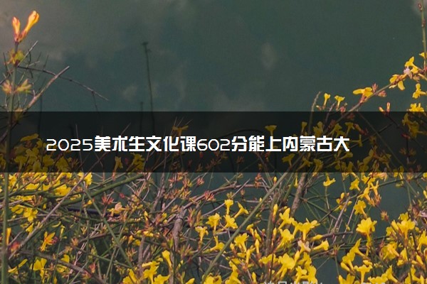 2025美术生文化课602分能上内蒙古大学吗