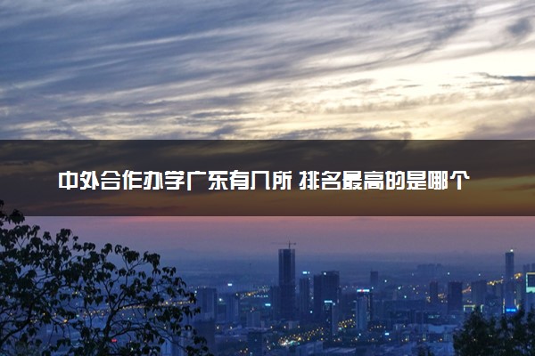 中外合作办学广东有几所 排名最高的是哪个