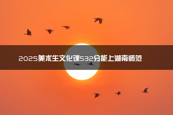 2025美术生文化课532分能上湖南师范大学吗