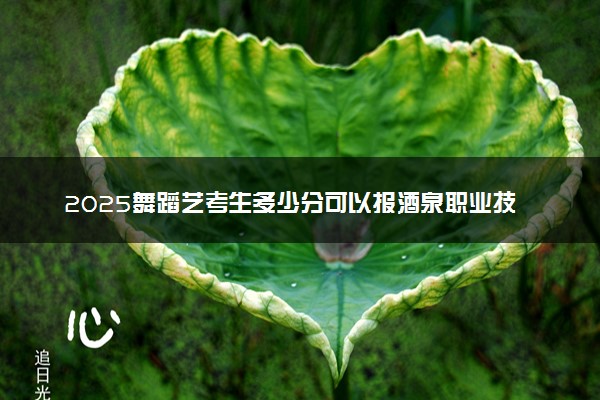 2025舞蹈艺考生多少分可以报酒泉职业技术大学