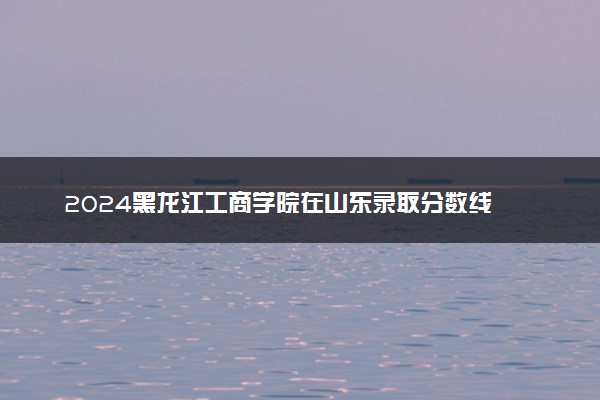 2024黑龙江工商学院在山东录取分数线 各专业分数及位次