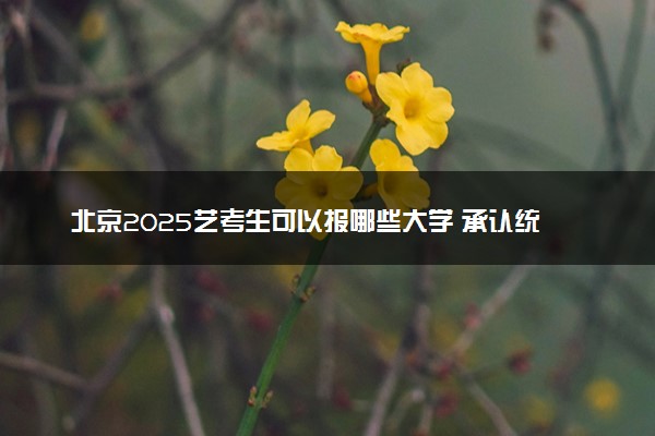 北京2025艺考生可以报哪些大学 承认统考/联考成绩的院校