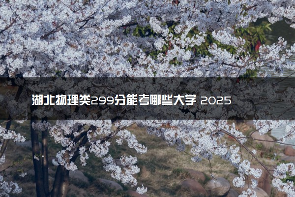 湖北物理类299分能考哪些大学 2025考生稳上的大学名单