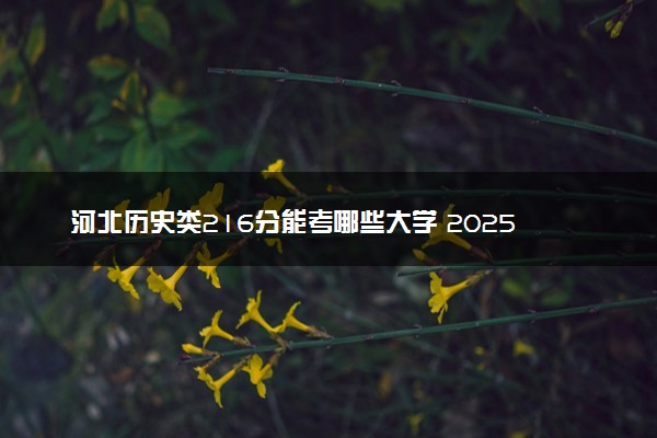 河北历史类216分能考哪些大学 2025考生稳上的大学名单