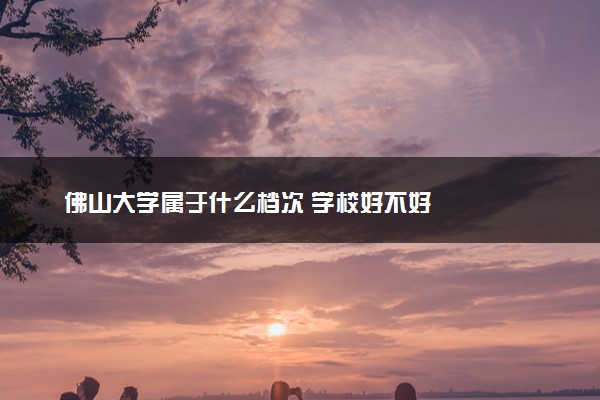 佛山大学属于什么档次 学校好不好
