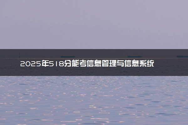 2025年518分能考信息管理与信息系统专业吗 518分信息管理与信息系统专业大学推荐