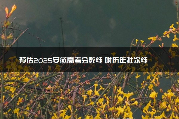 预估2025安徽高考分数线 附历年批次线汇总