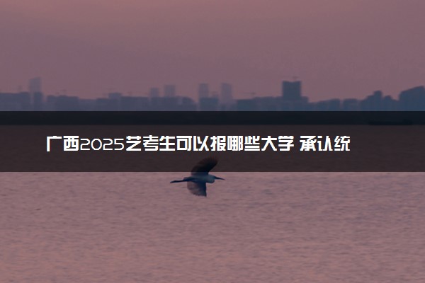 广西2025艺考生可以报哪些大学 承认统考/联考成绩的院校