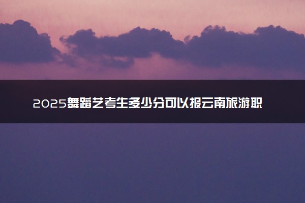 2025舞蹈艺考生多少分可以报云南旅游职业学院