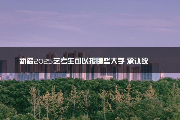 新疆2025艺考生可以报哪些大学 承认统考/联考成绩的院校