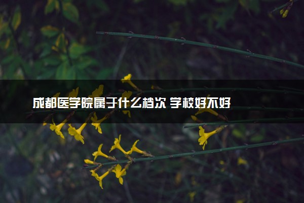 成都医学院属于什么档次 学校好不好