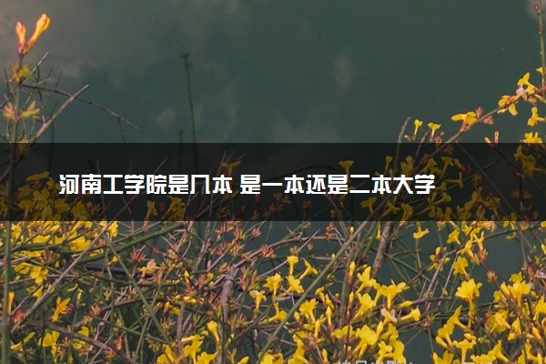 河南工学院是几本 是一本还是二本大学