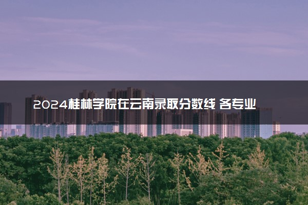 2024桂林学院在云南录取分数线 各专业分数及位次