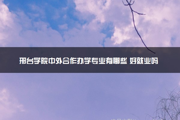 邢台学院中外合作办学专业有哪些 好就业吗