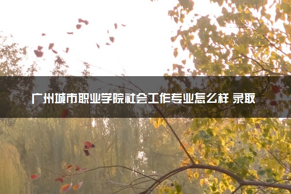 广州城市职业学院社会工作专业怎么样 录取分数线多少