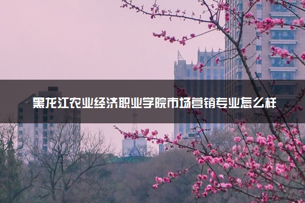 黑龙江农业经济职业学院市场营销专业怎么样 录取分数线多少