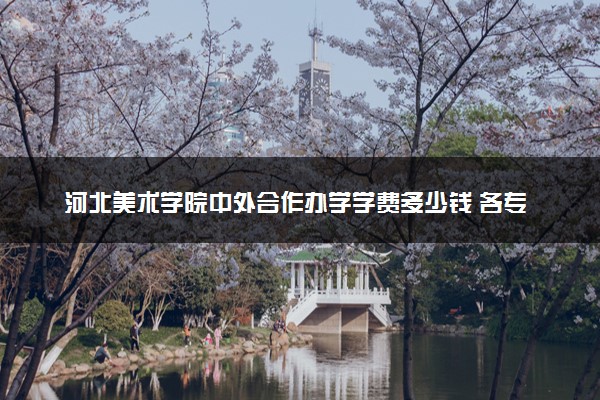 河北美术学院中外合作办学学费多少钱 各专业收费标准
