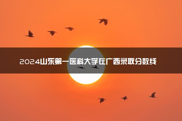 2024山东第一医科大学在广西录取分数线 各专业分数及位次