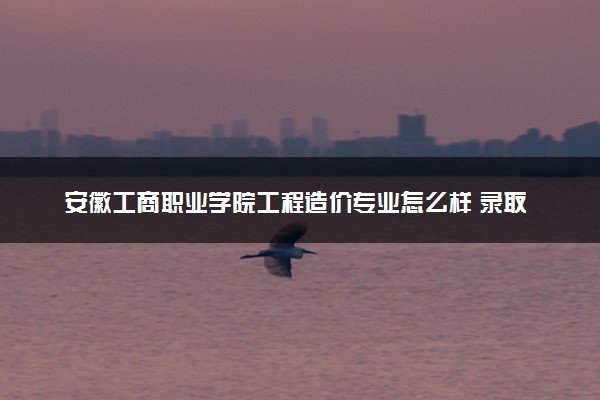 安徽工商职业学院工程造价专业怎么样 录取分数线多少