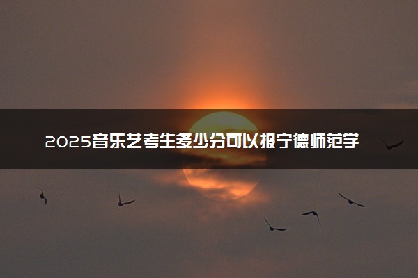 2025音乐艺考生多少分可以报宁德师范学院
