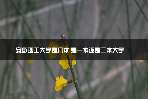 安徽理工大学是几本 是一本还是二本大学