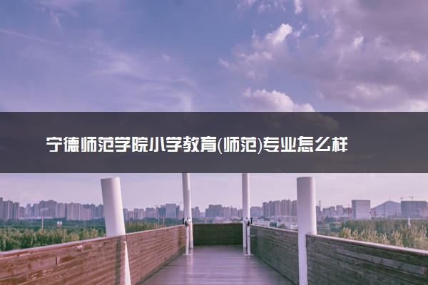 宁德师范学院小学教育（师范）专业怎么样 录取分数线多少