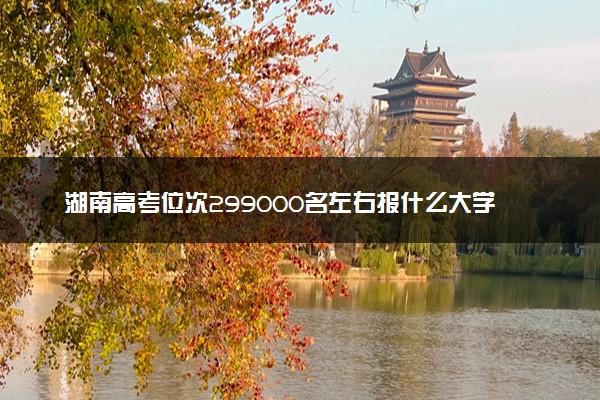 湖南高考位次299000名左右报什么大学好（2025年参考）