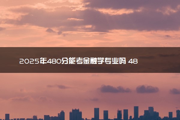 2025年480分能考金融学专业吗 480分金融学专业大学推荐