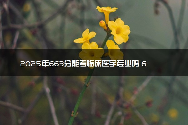 2025年663分能考临床医学专业吗 663分临床医学专业大学推荐