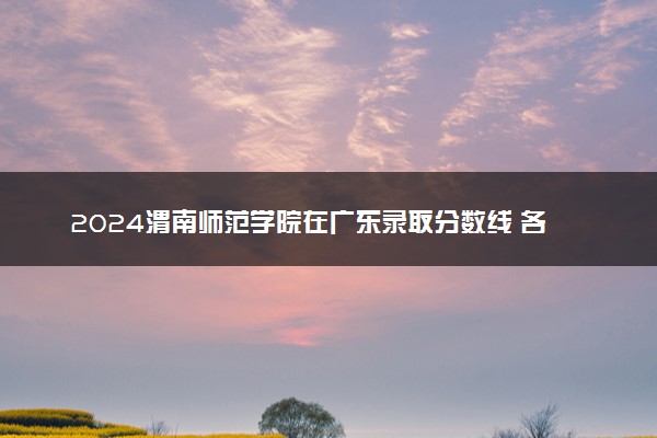 2024渭南师范学院在广东录取分数线 各专业分数及位次
