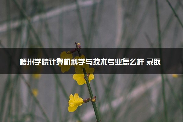 梧州学院计算机科学与技术专业怎么样 录取分数线多少
