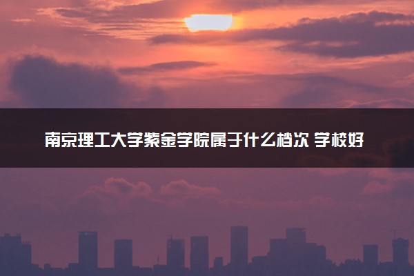 南京理工大学紫金学院属于什么档次 学校好不好