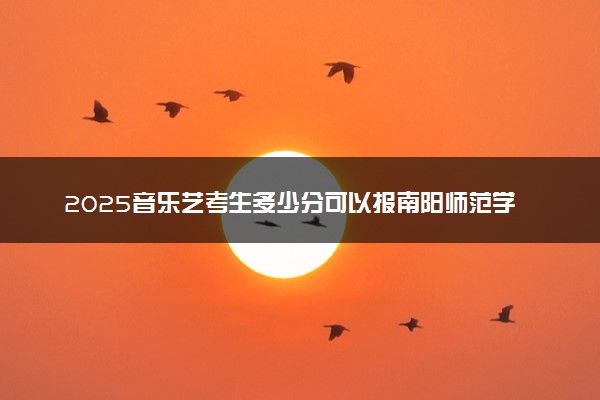 2025音乐艺考生多少分可以报南阳师范学院