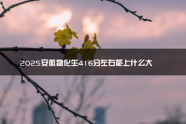2025安徽物化生416分左右能上什么大学 可以报考的院校名单