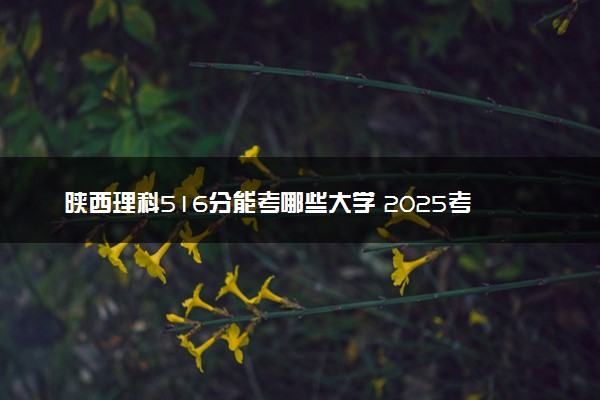 陕西理科516分能考哪些大学 2025考生稳上的大学名单