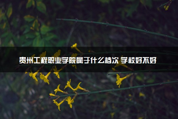 贵州工程职业学院属于什么档次 学校好不好