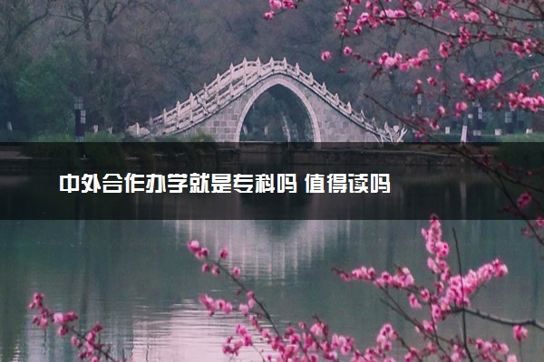 中外合作办学就是专科吗 值得读吗