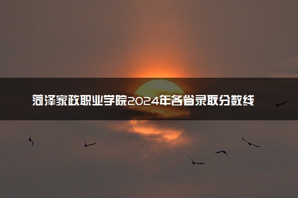 菏泽家政职业学院2024年各省录取分数线 多少分能考上
