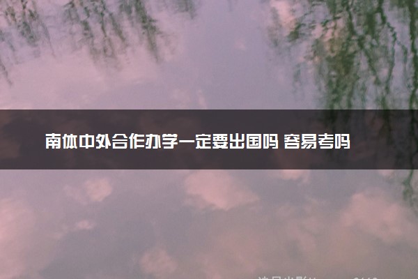 南体中外合作办学一定要出国吗 容易考吗