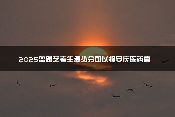 2025舞蹈艺考生多少分可以报安庆医药高等专科学校