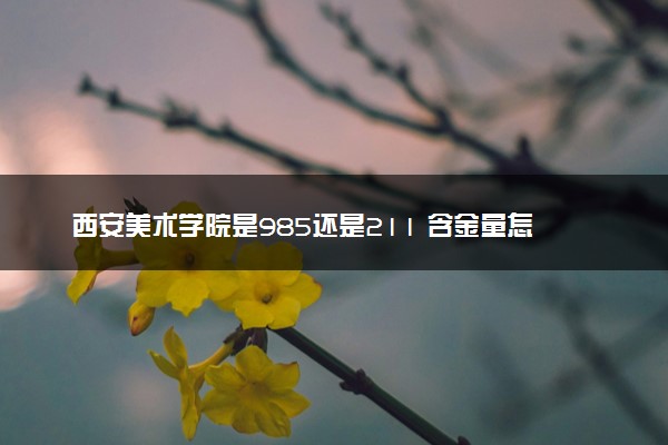 西安美术学院是985还是211 含金量怎么样