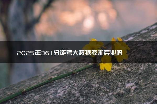 2025年361分能考大数据技术专业吗 361分大数据技术专业大学推荐