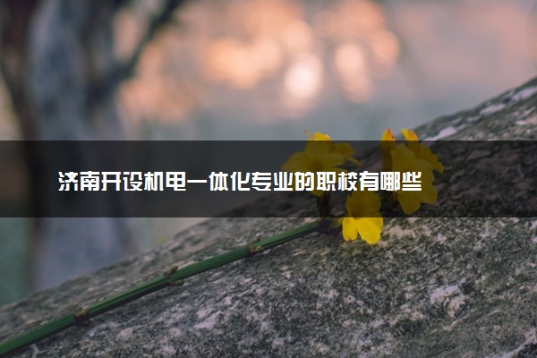 济南开设机电一体化专业的职校有哪些