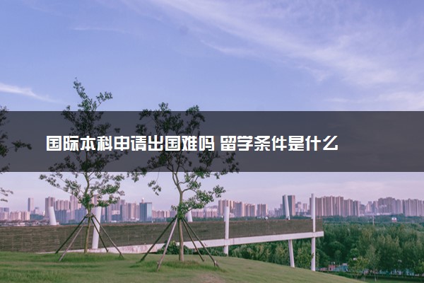 国际本科申请出国难吗 留学条件是什么