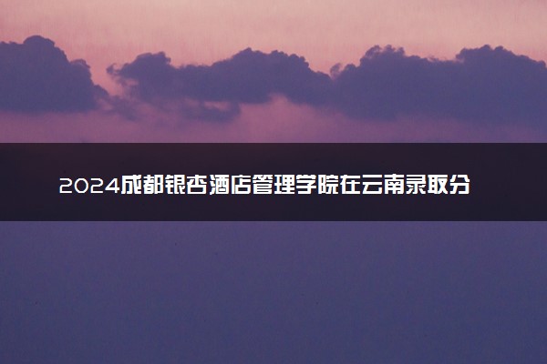 2024成都银杏酒店管理学院在云南录取分数线 各专业分数及位次